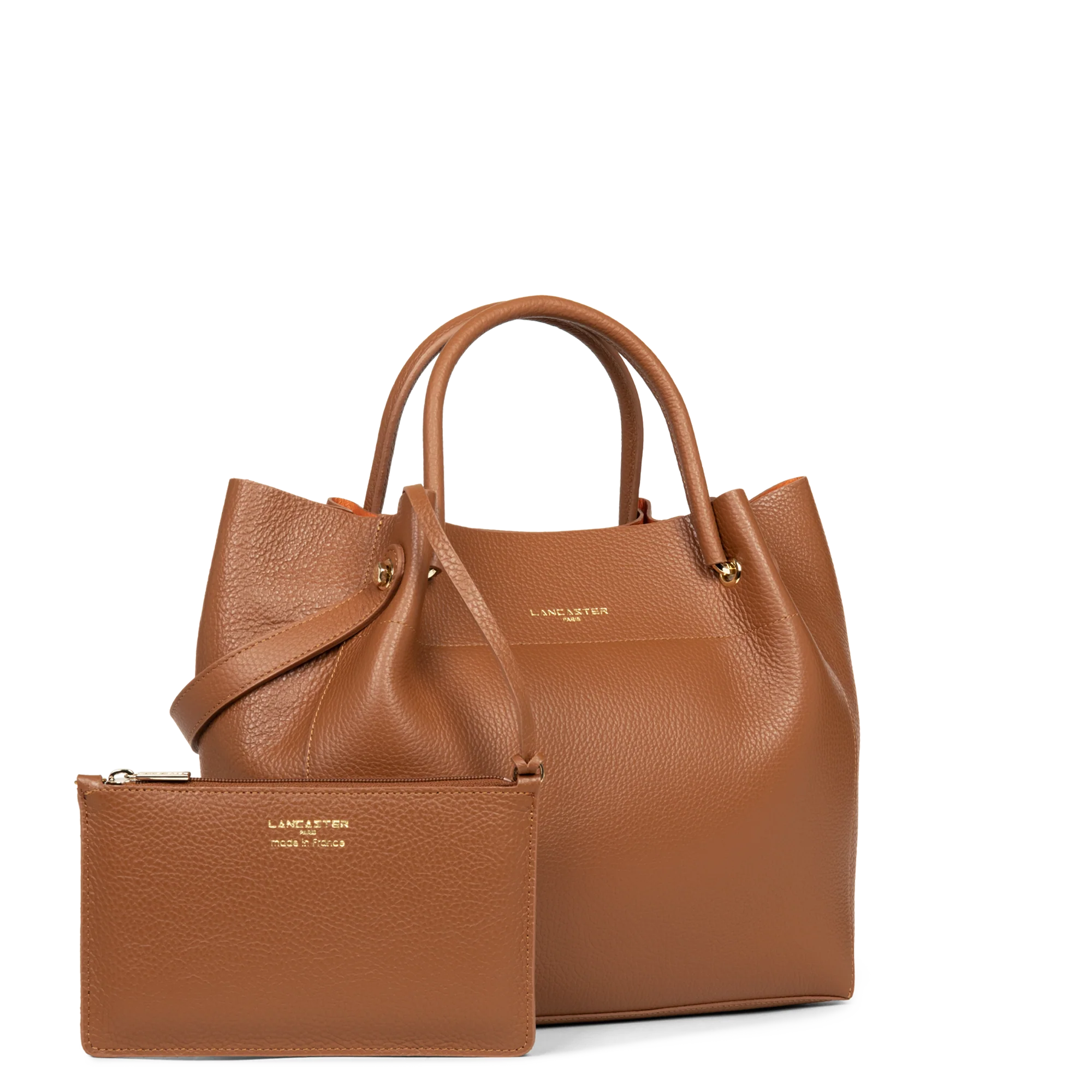 Grand sac cabas épaule - Foulonné Double LOUISA - Image 9