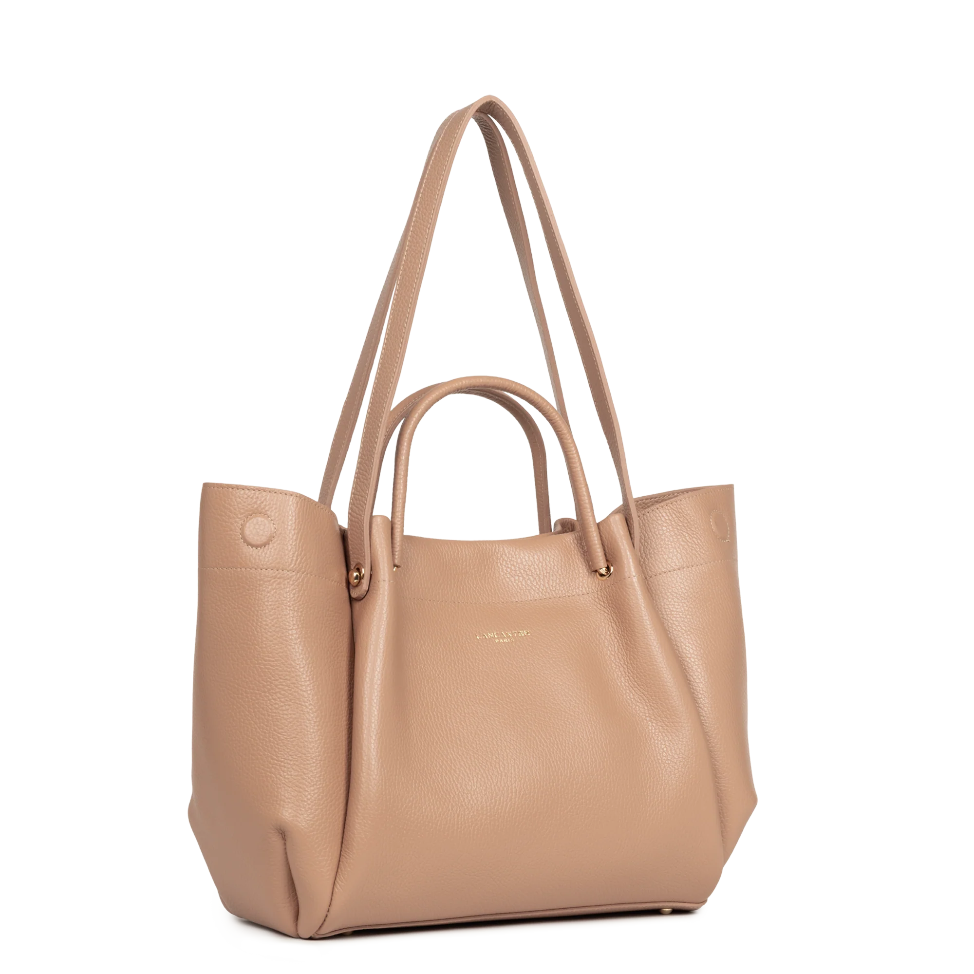 Très grand sac cabas épaule - Foulonné Double LOUISA - Image 4