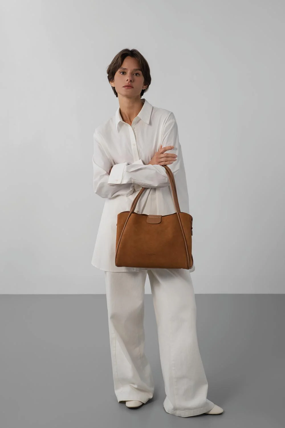Grand sac cabas épaule - Suède Ida - Image 3